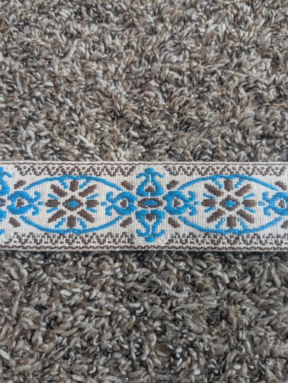 Vintage Boho Woven Tapestry Belt Turquoise